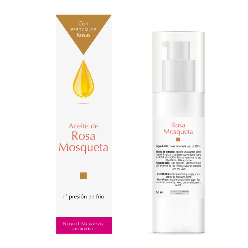 Aceite de rosa mosqueta con esencia de rosa 50ml Natural Nankervis Cosmetics