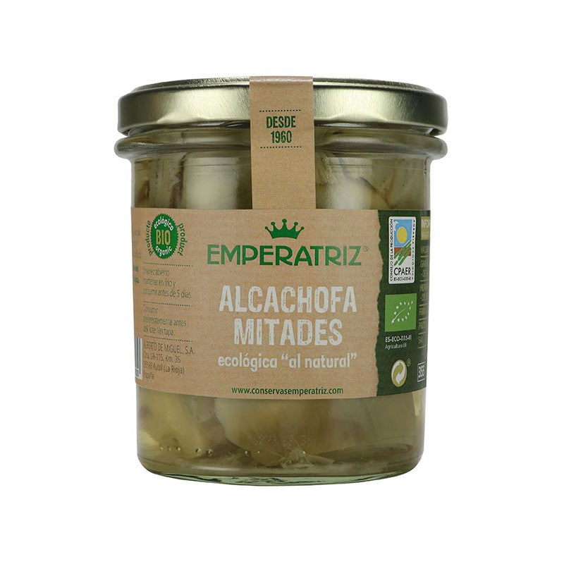 Alcachofas mitades al natural Bio 355ml Emperatriz