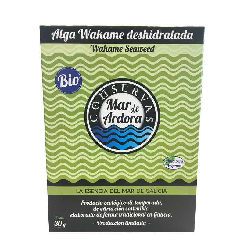 Algas Wakame deshidratada bio 30 g Mar de Ardora