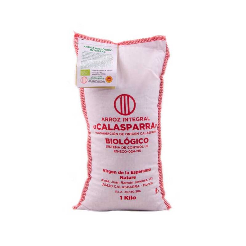 Arroz de calasparra integral saco tela Bio 1kg Calasparra