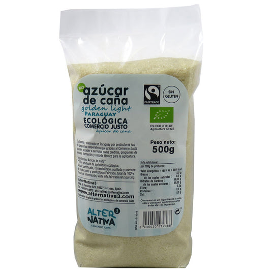 Azucar de caña golden light bio paraguay 500g Alternativa3