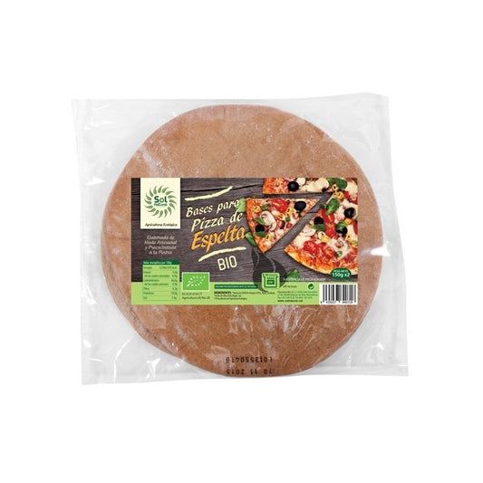 Base de Pizza de espelta integral bio 2x150g Sol Natural