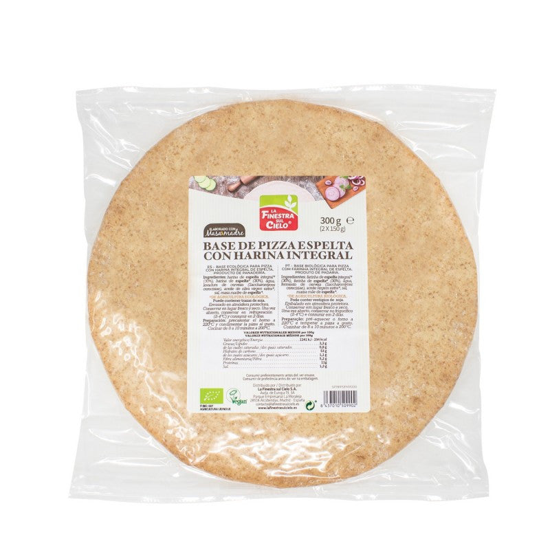 Base de pizza de espelta integral bio 2x150g La Finestra