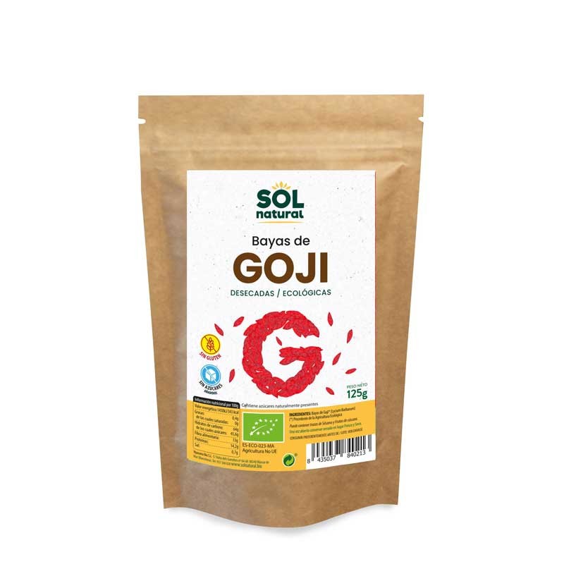 Bayas de goji bio 125g Sol Natural