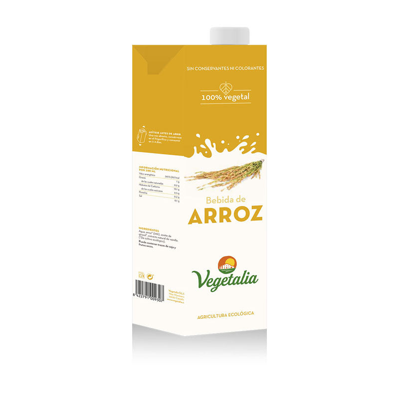 Bebida de arroz bio 10x1L Vegetalia