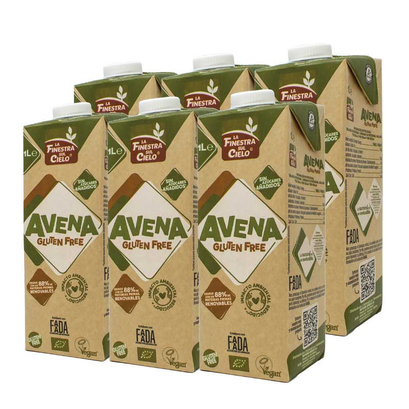 Bebida de avena sin gluten bio 6x1L La Finestra