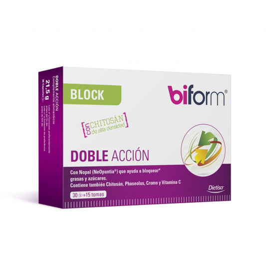 Biform Block doble accion 30 capsulas  Dietisa