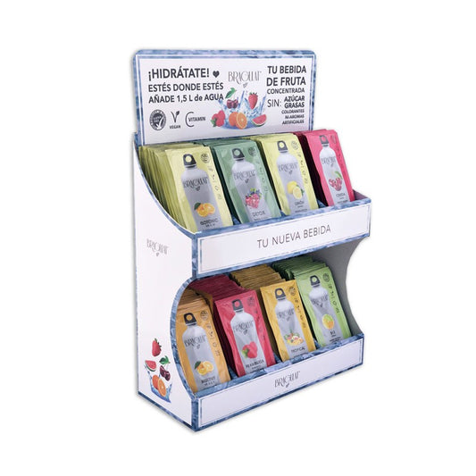 Carton expositor bebidas solubles 8 referencias Bragulat