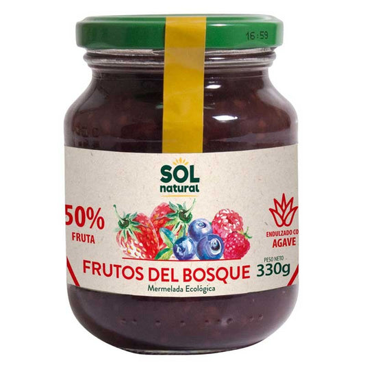 Mermelada de frutas bosque con agave bio 330g Sol Natural