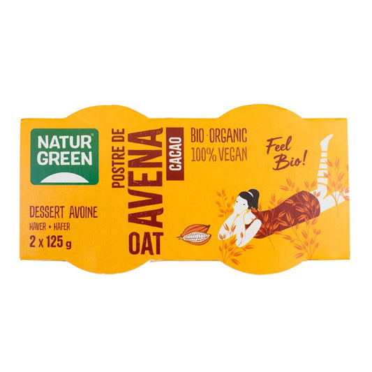 Postre de avena Chocolate Bio 2x125g Naturgreen