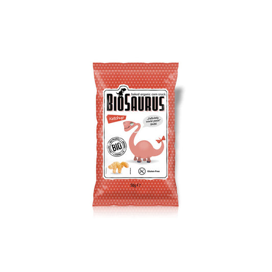 Snack sabor ketchup sin gluten Bio 50g BioSaurus