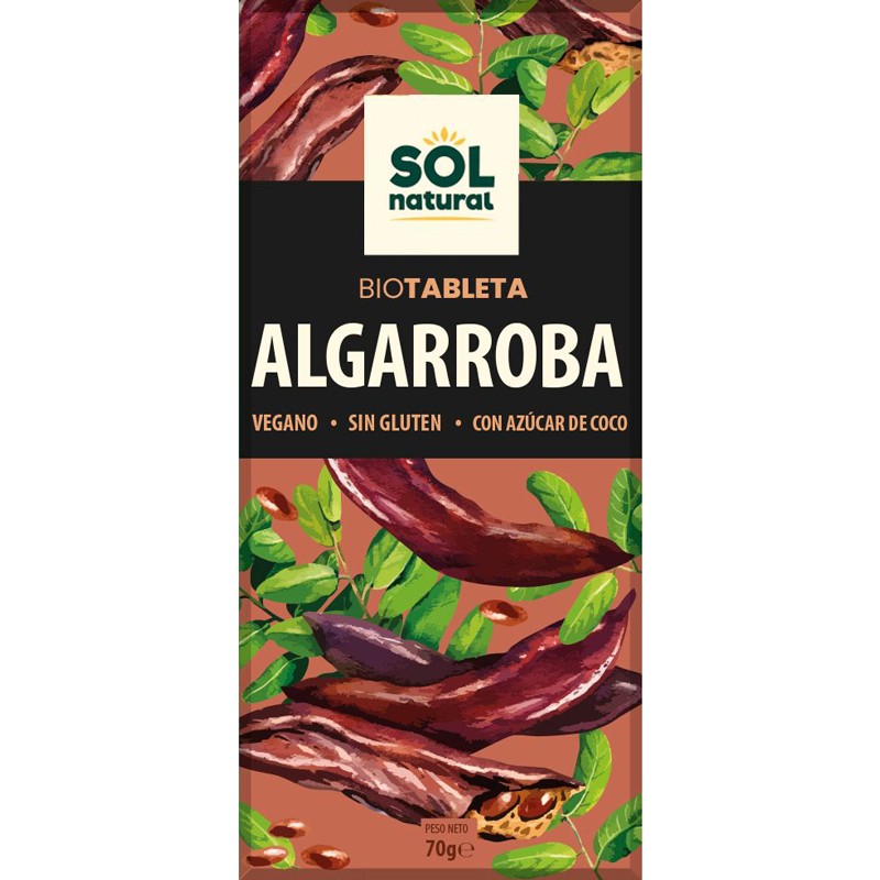 Tableta de algarroba Bio 70g Sol Natural