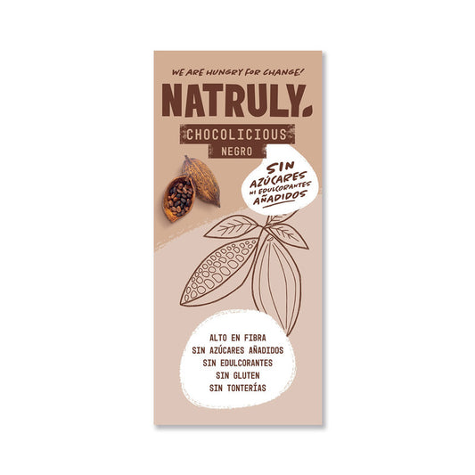 Tableta de Chocolate Negro 72% 85g Natruly