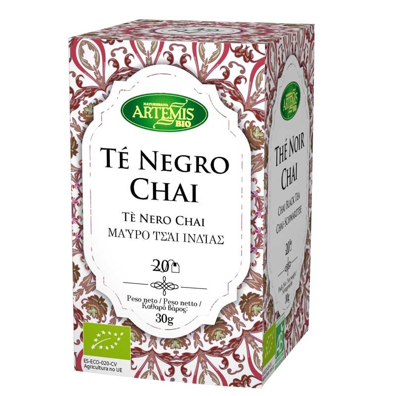 Te Negro Chai Bio 20 filtros Artemis