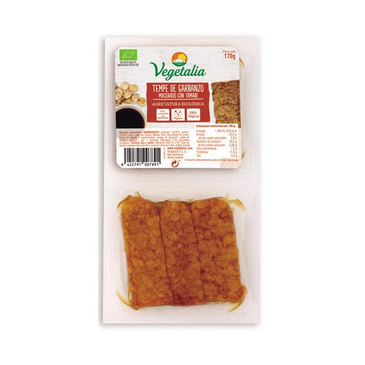 Tempe de garbanzo macerado con tamari bio 2x85g Vegetalia