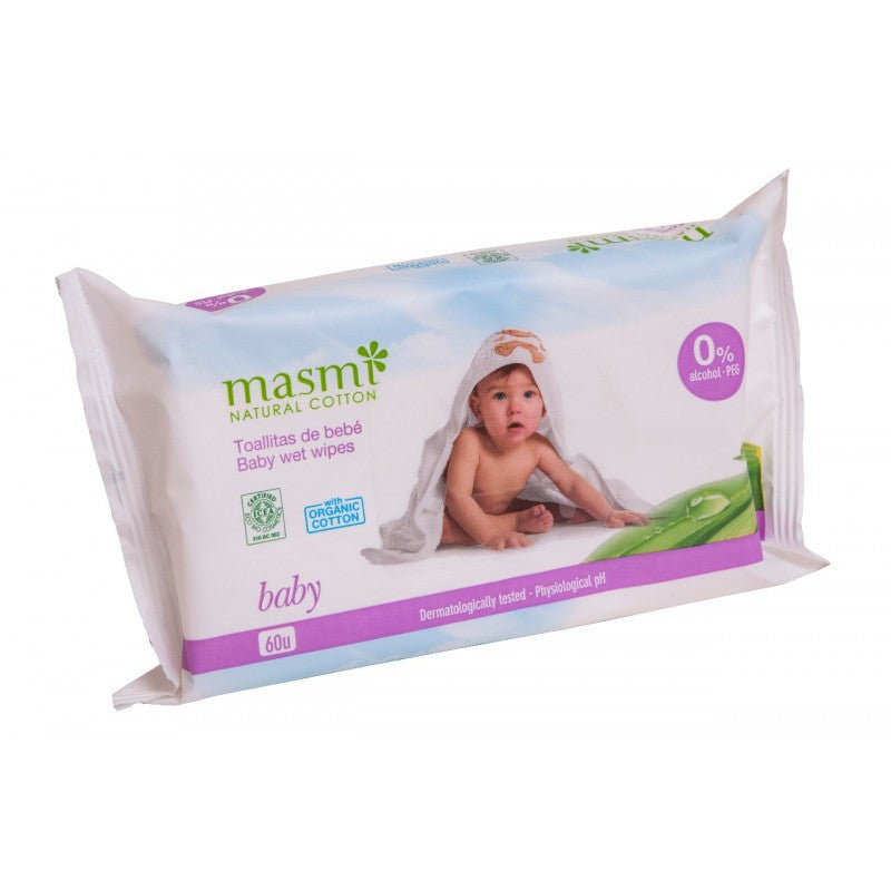 Toallitas humedas para bebe bio 60ud Masmi