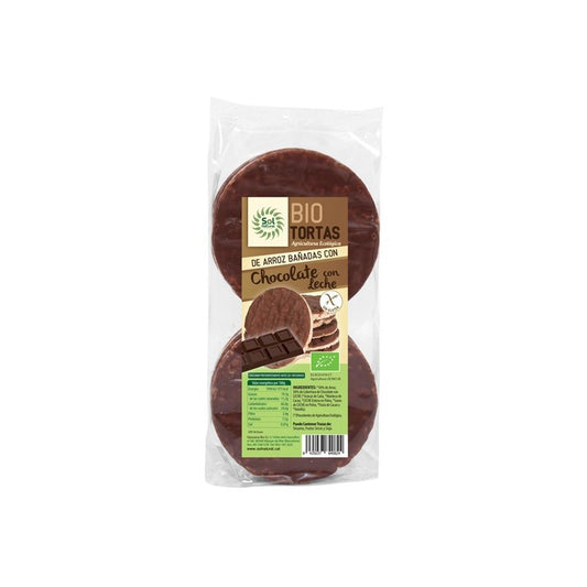 Tortitas de arroz chocolate con leche s/g bio 100g Sol Natural