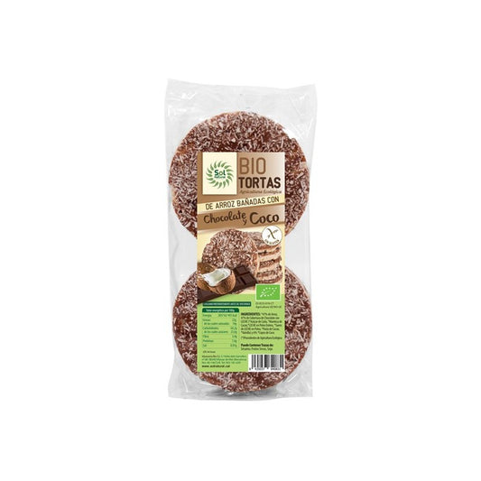 Tortitas de arroz chocolate y coco s/g bio 100g Sol Natural