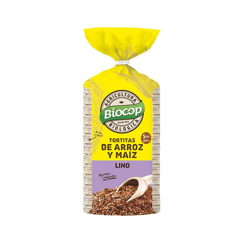 Tortitas de arroz maiz lino s/g bio 200g Biocop