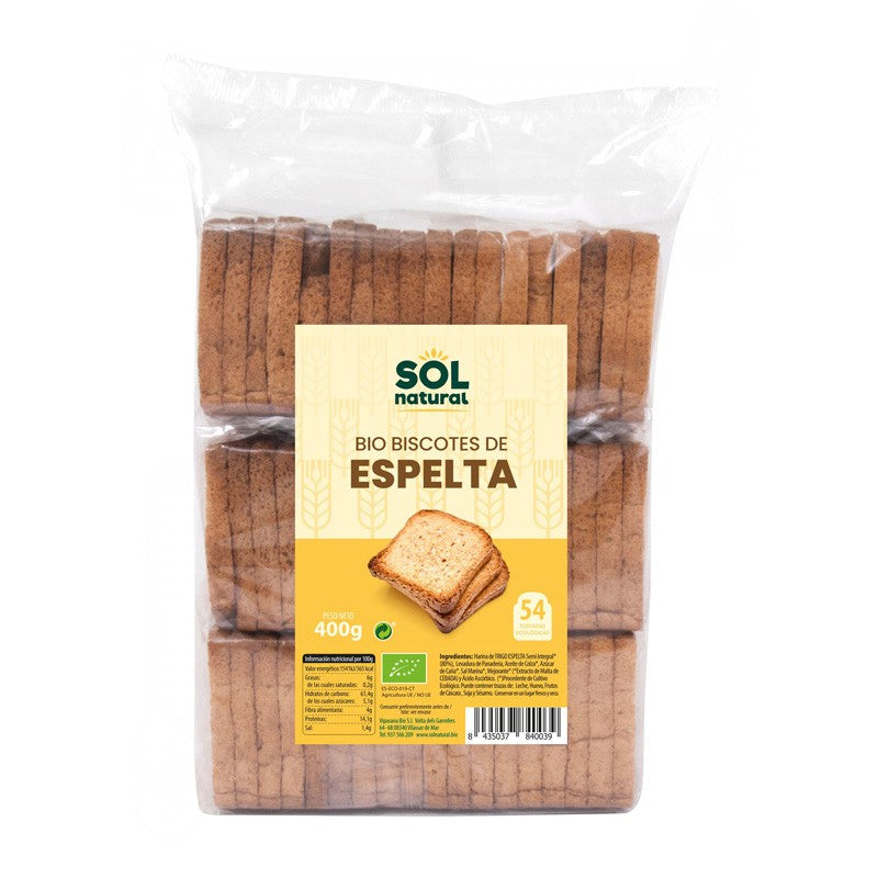 Tostadas de espelta Bio 54ud Sol Natural