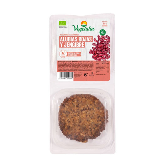 Vegeburguer de alubias rojas y jengibre bio 160 g Vegetalia