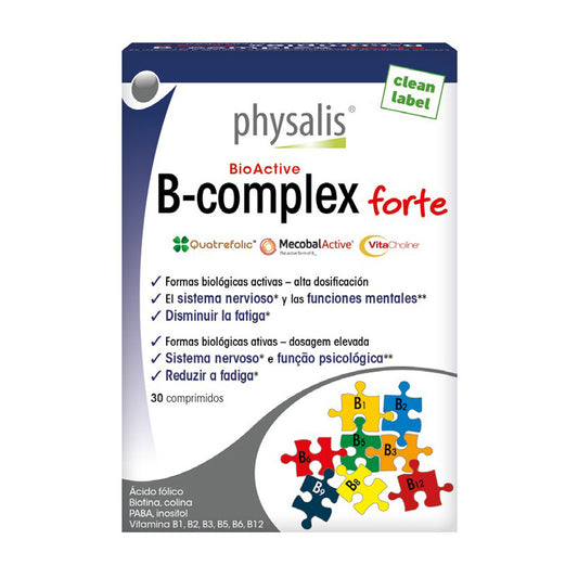 Vitamina B complex forte 30 comprimidos Physalis